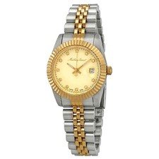 Mathey-Tissot Mathey III Quartz Crystal Gold Dial Ladies Watch D810BDI picture