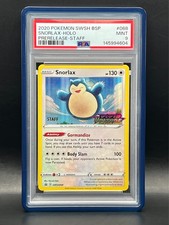 SNORLAX SWSH068 Prerelease STAFF PROMO Holo-2020 Pokémon SWSH BSP - PSA 9 picture