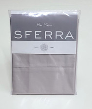 Sferra Giotto 734 Standard Pillowcase Pair Grey Cotton Sateen picture