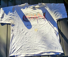 Vintage 1998 WCW One Warrior Nation T-Shirt White 2XL Cotton Jersey Crew Neck picture