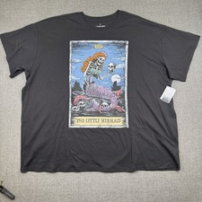Torrid The Little Mermaid Skeleton Tarot Card Sample T-Shirt Women's Plus Sz 2X picture