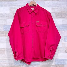 Woolrich Expedition Chamois Cloth Shirt Red Outdoor Hiking Vintage 90s Mens XL picture