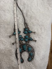 Large Sterling Silver turquoise Necklace. picture