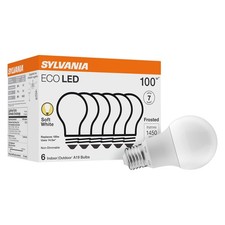 6 Pack Sylvania ECO LED Light Bulb A19 100W Equivalent Soft White 40885 picture