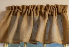 Burlap Valance, Rustic, 52