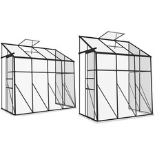 Outsunny Polycarbonate Greenhouse Aluminum Lean-to Green House picture