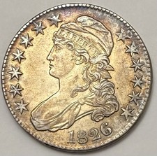 1826 Capped Bust Half Dollar AU Details picture