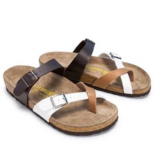 Mayari Birko-Flor Sandals Classic Birkibuc Cork Two-Strap Toe Loop Comfort Shoes picture