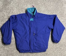 Vintage Patagonia Full Zip Nylon Jacket Size M Blue Teal 80s Ski Retro picture