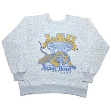 Vintage 1985 NCAA LSU Tigers Sugar Bowl New Orleans Graphic Sweatshirt Sz M/L picture