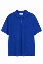 ETRO Men's Blue Cotton Terry Polo Shirt Size L picture