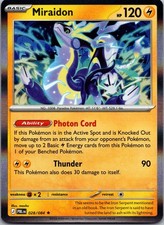 Miraidon Pitch Black Pokemon Rare Holo Near Mint 028/084 picture