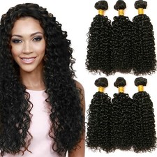 Kinky Curly Human Hair Bundle 15A Raw 100% Unprocessed Human Hair Extension 300g picture