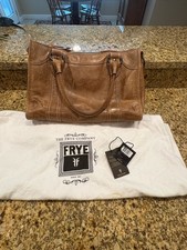 Frye Melissa Satchel in Beige Leather Classic Style W Dust Bag picture