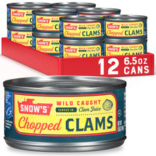 Snow'S Wild Caught Chopped Clams Canned, 6.5 Oz Can (Pack of 12) - 5G Protein picture
