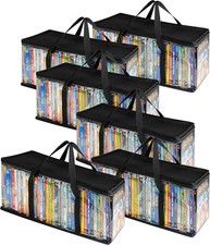 Stock Your Home DVD Storage Bags (Set of 6) Media Organizer Bag for DVDs, CDs, picture