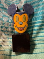 RARE VINTAGE RAKU SCULPTURE OF DISNEY’S MICKEY MOUSE W/COA, MADE IN SOUTH AFRICA picture