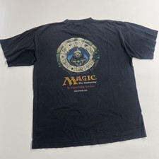 Vintage 90s Murina MAGIC THE GATHERING Instructor Men's XL Blue TCG T-Shirt picture
