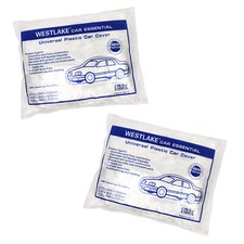 2 PACK Plastic Disposable Car Cover Temporary Universal Rain Dust Garage picture