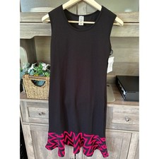 White Mark Sleeveless Dress Women S Black Pink Chevron Zigzag Flared Hem Macy's picture