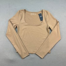 NWT Abercrombie & Fitch Soft AF Collection Square Neck Long Sleeve Top Sz M picture