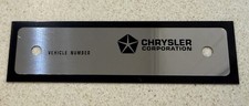CHRYSLER MOPAR Data Tag ID Plate **BLANK** picture