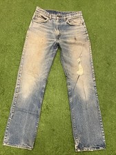 Vintage 80s Levi's Orange Tab 40509-0215 Jeans 30x31 Whiskers Thrashed Distress picture
