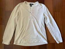 RRL Ralph Lauren Men’s Cotton Knit Waffle Henley button Pullover Double RL M picture