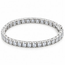 Stunning 5mm Diamond Tennis Bracelet-Great lusterFREE Diamond studs.FREE Tariff picture