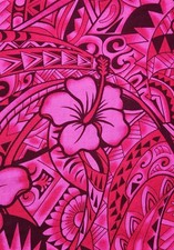 High Quality African Tonga Hawaiian Floral Print soft rayon Fabric 45”W Sold BTY picture