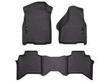 Husky Weatherbeater Floor Liners Fit 2002-2009 Ram 3500 Quad Front/2nd 3pc Black picture