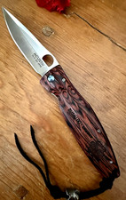 MCUSTA BUSHIDO MC-0183 RED PAKKAWOOD VG-10 SEKI JAPAN FOLDING POCKET KNIFE #43 picture