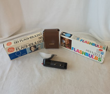 Vintage Argus Super Seventy Five Camera Case Flash 18 GE Sylvania Bulbs 1950s picture