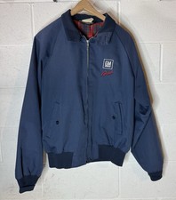 Vintage GM Proud Mens L Jacket Coat General Motors Blue Plaid Sportsmaster picture