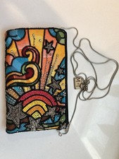 Mary Frances Rainbow Burst Beaded Crossbody Phone Bag New Without Tags picture