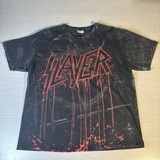 Vintage 2000s Slayer T-shirt Sz XL AOP Short-sleeved Rare HTF picture