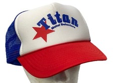 Vtg Titan Metal Detectors Hat Adjustable Snapback Tricolor Mesh Trucker Cap picture