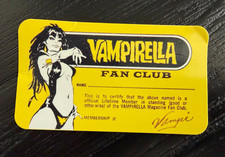 VRHTF VTG NHRA RARE 60'S-70'S VAMPIRELLA FAN CLUB MEMBERSHIP CARD picture