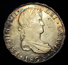 Bolivia: Ferdinand VII 8 Reales 1825 PTS-JL. BU picture
