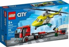 60343 RESCUE HELICOPTER TRANSPORT truck semi lego city town NEW legos set picture