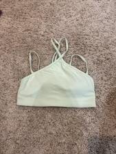 Lululemon  greenish Flow Y straps sports bra. Size A-C. Light support. picture