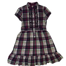 Girls Cherokee Plaid Dress – Size XL (14/16) – Pink, Blue & White – Spring/Fall picture