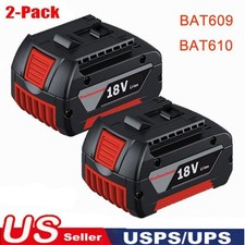 2PCS 18V Battery For Bosch 18V 6.0AH Li-ion BAT609 BAT610G BAT618 GSR18V-LI US # picture