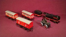 VINTAGE HWN CLOCKWORK STEAM TIN-LITHO PASSENGER TRAIN - GERMANY U.S. ZONE picture