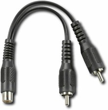 Dynex DX-AD115 RCA Y Audio Adapter Compatible Audio Components 2 Male 1 Female picture