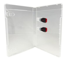 PREMIUM SUPER Clear Double USB (2) Flash Drive Cases 14MM Lot picture