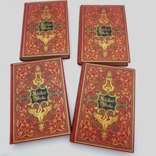Antique Schillers Werke 4 Volume Set Stuttgart Leipzig German Decorative 1877 picture