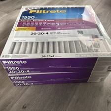 Filtrete Ultra Allergen Reduction Deep Pleat Filter, 20x20x4 In. 2 Pk MPR 1550 picture