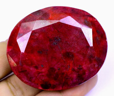 RARE 400.70 Ct Natural HUGE Red Ruby Museum Grade Certified Oval Loose Gemstone picture