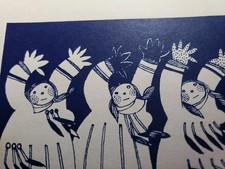 Rie Munoz Signed Art Print Eskimo Dancers 1983 HC 111/150 Alaska Inuit Litho picture